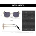 New fashion polygon small frame men's and women's street shot Sunglasses gradient metal sunglasses outdoor glasses s21106